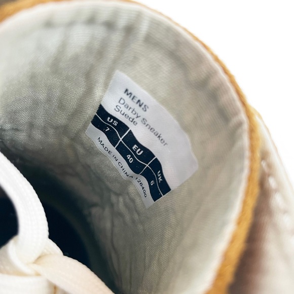 SeaVees Desert Gold Tan Suede Darby Sneaker Shoes - Picture 12 of 15